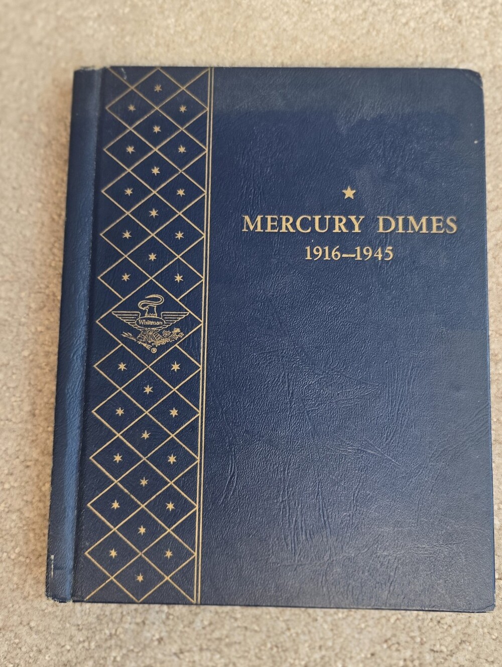 Used Whitman Mercury Dimes 1916-1945 Empty Coin Album Book #9413